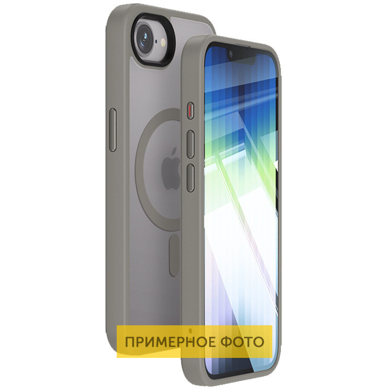 Чохол Metal Buttons with MagSafe Colorful для Samsung Galaxy S25+ |TPU+PC| Сірий / Grey, фото 1