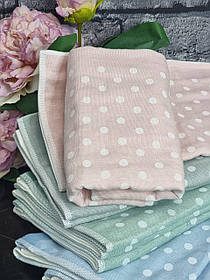 Рушник для кухні льон/махра "Горошок" (35х75см)