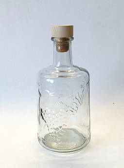 Пляшка скляна з дерев'яним корком "Традиція" 1,5 л