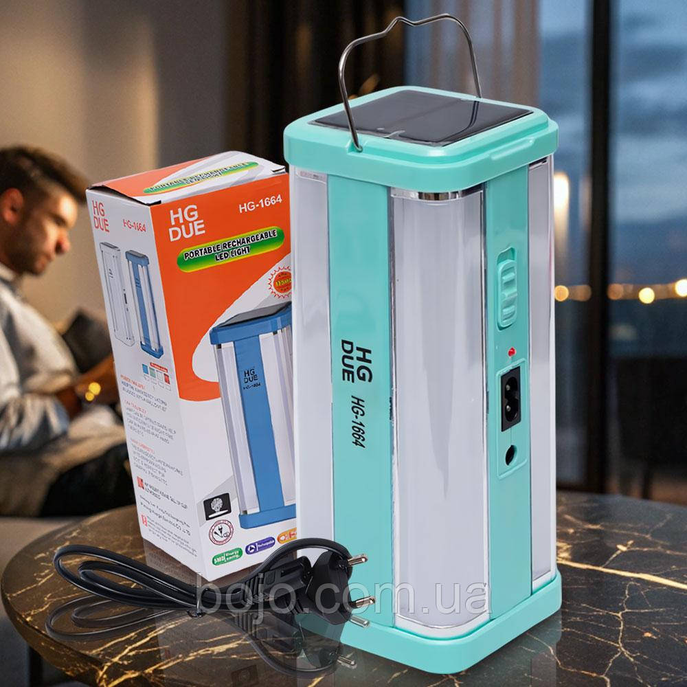 Ліхтарик із регулятором яскравості та сонячною батареєю ML-1664, 21 см, Бірюзовий