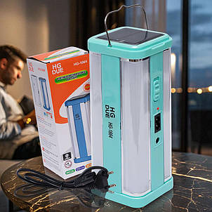 Ліхтарик із регулятором яскравості та сонячною батареєю ML-1664, 21 см, Бірюзовий, фото 1