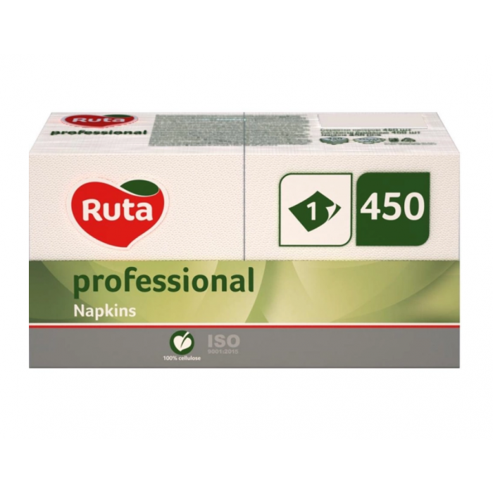 Серветки паперові барні Ruta Professional 450шт/уп 1 шар.