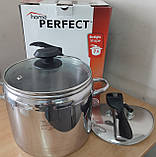 Скороварка 9 л 2в1 зі скляною кришкою Home Perfect Туреччина з нержавіючої сталі, фото 5