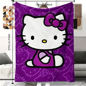 Плюшевий плед ковдра Хеллоу Кітті Sanrio HelloKitty