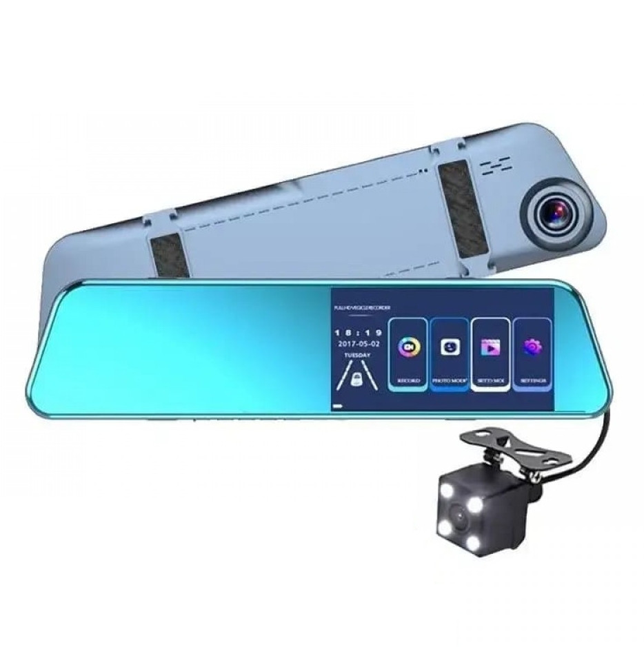 Дзеркало з відеореєстратором L1039 5" (2 камери) touch AHD, фото 1
