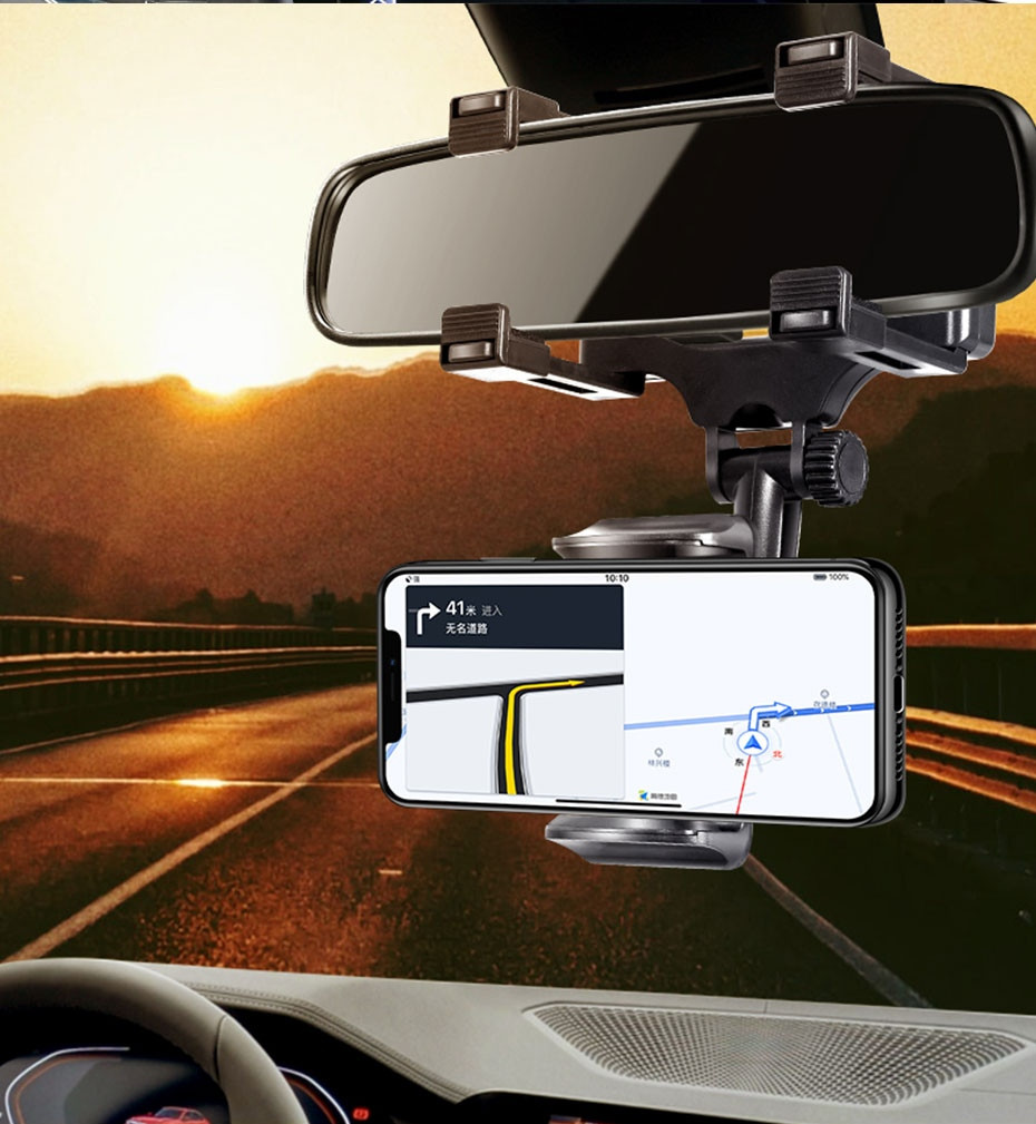 Універсальний тримач телефона смартфона на дзеркало заднього огляду від 4 до 7 дюймів