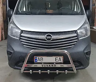 Кенгурник WT004 нерж сталь з написами/без напису Renault Trafic 2015-