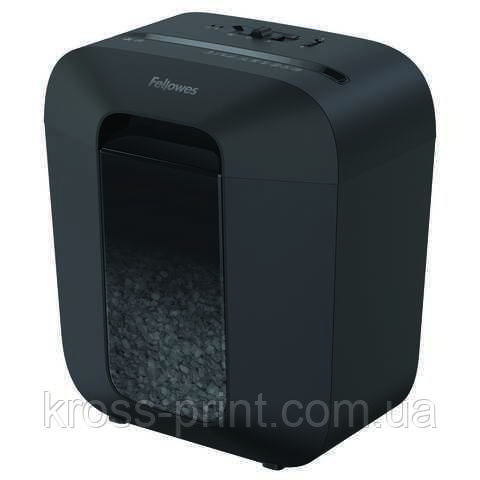 Знищувач Fellowes LX25M Mini-Cut, 6 аркушів, фрагменти 4х12 мм, кошик 11,5 літрів