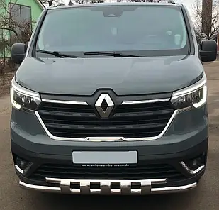 Передний ус Shark ST015 нерж Renault Trafic 2021-