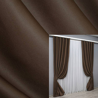 Комплект штор (2шт. 1,5х2,9м.) блекаут, колекція "Midnight". Колір коричневий. Код 1677ш 33-0566