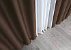 Комплект (2шт. 1,5х2,7м.) штор на люверсах із тканини блекаут "Midnight". Колір коричневий. Код 1677ш 37-0219, фото 10
