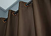 Комплект (2шт. 1,5х2,7м.) штор на люверсах із тканини блекаут "Midnight". Колір коричневий. Код 1677ш 37-0219, фото 9