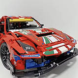 Конструктор под Лего Ferrari 488 GTE AF Corse 51 гоночна машина червона 42125 Технік 1:8, фото 6