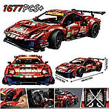 Конструктор под Лего Ferrari 488 GTE AF Corse 51 гоночна машина червона 42125 Технік 1:8, фото 7