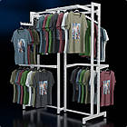 Стійка "ETOILE-250" -v3. Рейл із перфорацією для одягу, вішало торгове для бутіка, фото 2