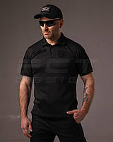 Футболка поло для Поліції вологовідвідна CoolPass чорна