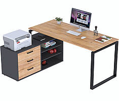 Кутовий письмовий стіл із тумбою NDT-3S-160 (160х140 см) TM Loft design