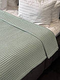 Плед покривало вафельне, 100% бавовна, м'ята колір (Розміри і кольори в асортименті), фото 5