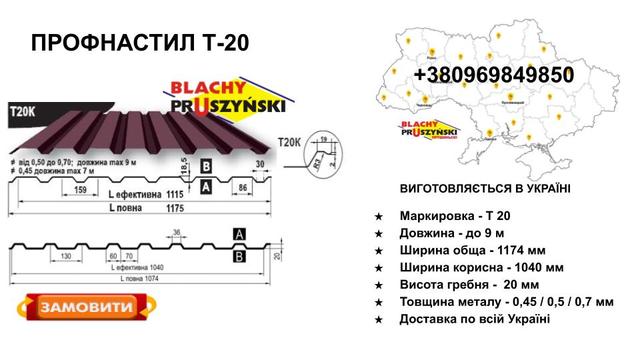 Профнастил Т20К Профнастил Т20К