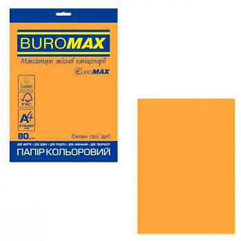 Папір BuroMAX А4 (20л) NEON помаранчевий 643831 G-Rich