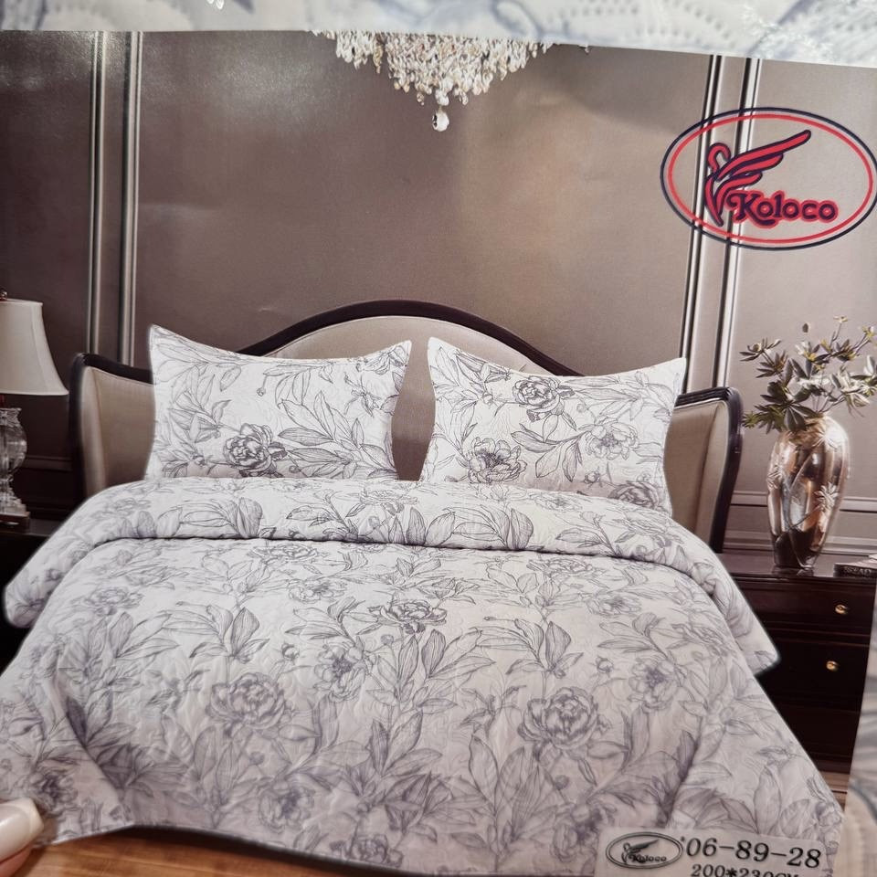 Покривало з наволочками на ліжко Koloco Сатин Розмір Євро, фото 1