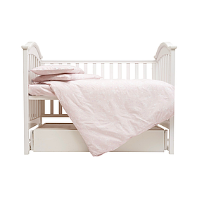 Постільний комплект Twins BE HAPPY на 4 елементи (поплін преміум), baby pink