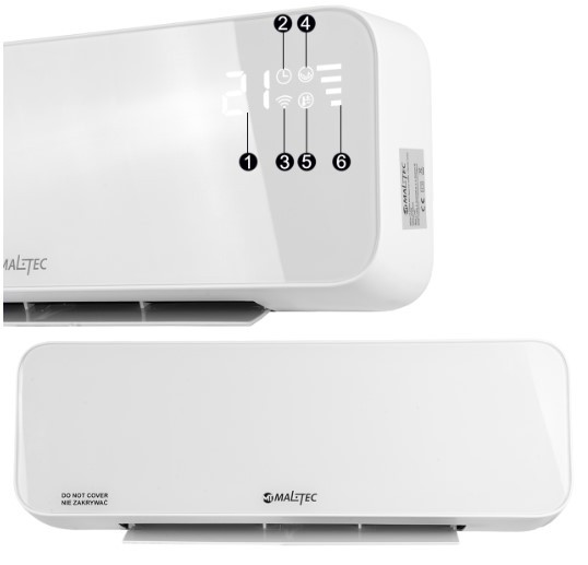 Настінний нагрівач MALTEC PT4200W білий із пультом