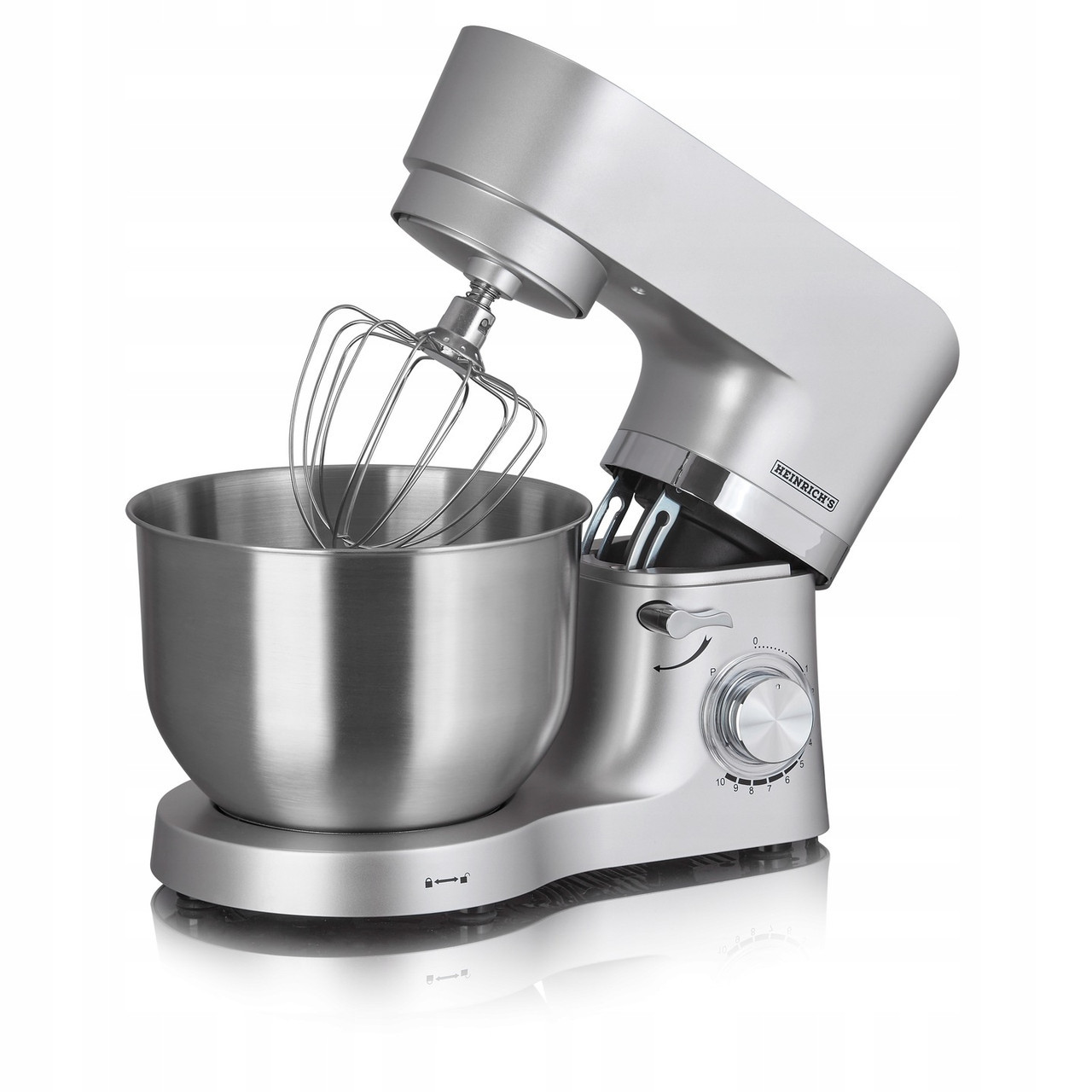 Планетарний кухонний міксер 6,5 л 1300 Вт срібло HEINRICH'S HKM 6278 SILBER 615016