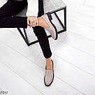 Жіночі шкіряні туфлі лофери бежевого кольору, фото 3