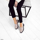 Жіночі шкіряні туфлі лофери бежевого кольору, фото 2