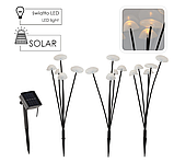 Садова лампа GardenLine SOL6100 43 см у формі 3 грибів 15 LED тепле біле світло, фото 3