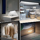 LED світильник із датчиком руху 50 см, з USB, Cabinet light/Акумуляторна лампа на магнітах/Лед лампа, фото 2