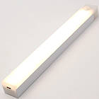 LED світильник із датчиком руху 50 см, з USB, Cabinet light/Акумуляторна лампа на магнітах/Лед лампа, фото 4