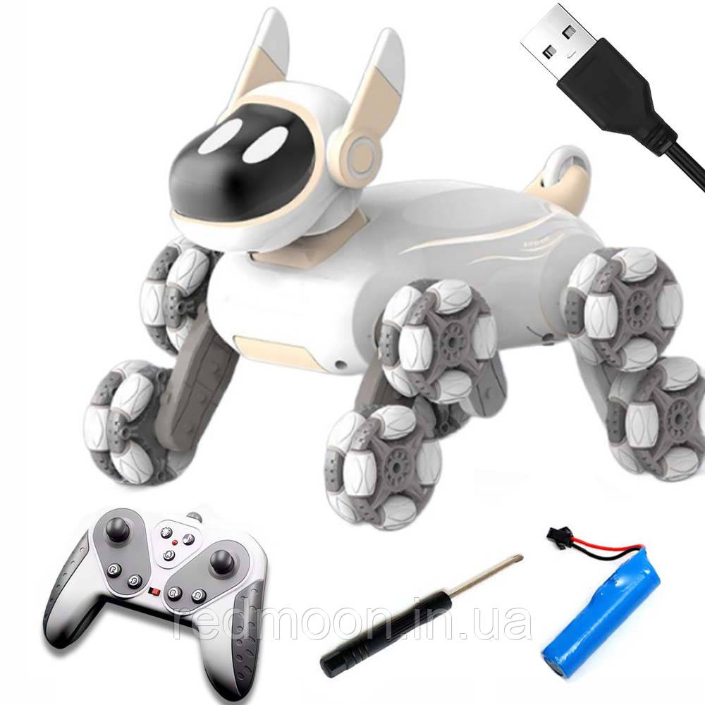 Трюковий робот собака на пульті управління, USB, DWI Robot / Іграшка робот пес / Інтерактивна собака робот, фото 1