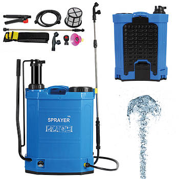 Акумуляторний обприскувач 2в1 + насадки, 16л, Sprayer / Ранцевий електрообприскувач для саду