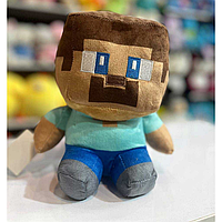 Мягкая игрушка из игры Minecraft Сидящий Стив 24 см, игрушка для любителей Майнкрафта