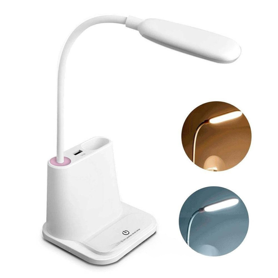 Світильник настільний із підставкою під олівці та ручки (зарядка від USB) h-31 см, асорті GB7000/2110, фото 1