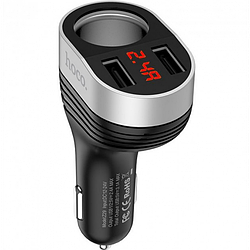 Автомобільний зарядний пристрій HOCO Z29 Regal з цифровим дисплеєм 2 USB