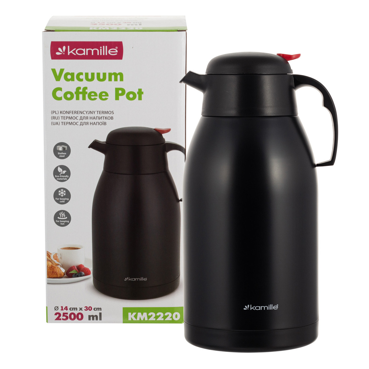 Термос конференційний Kamille KM-2220 для чаю та кави 2.5 л, фото 1