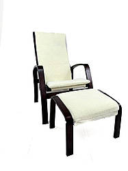 Крісло для відпочинку з підніжкою Avko ARC013 Walnut Beige