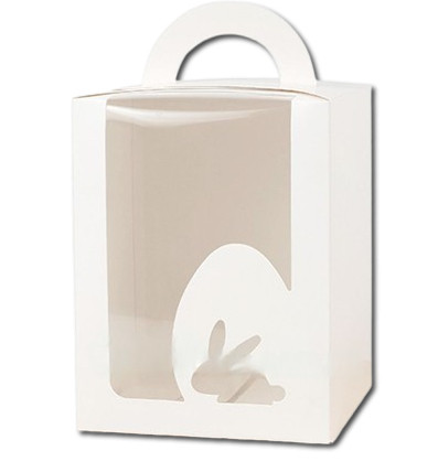 Коробка 140*140*180 Великодній кролик, біла