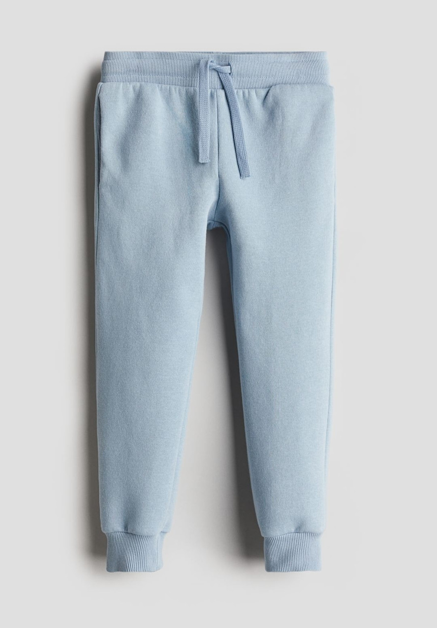 Джоггери дитячі блакитрного кольору з начосом H&M 92, 98, 104, 110, 116, 122, 128см