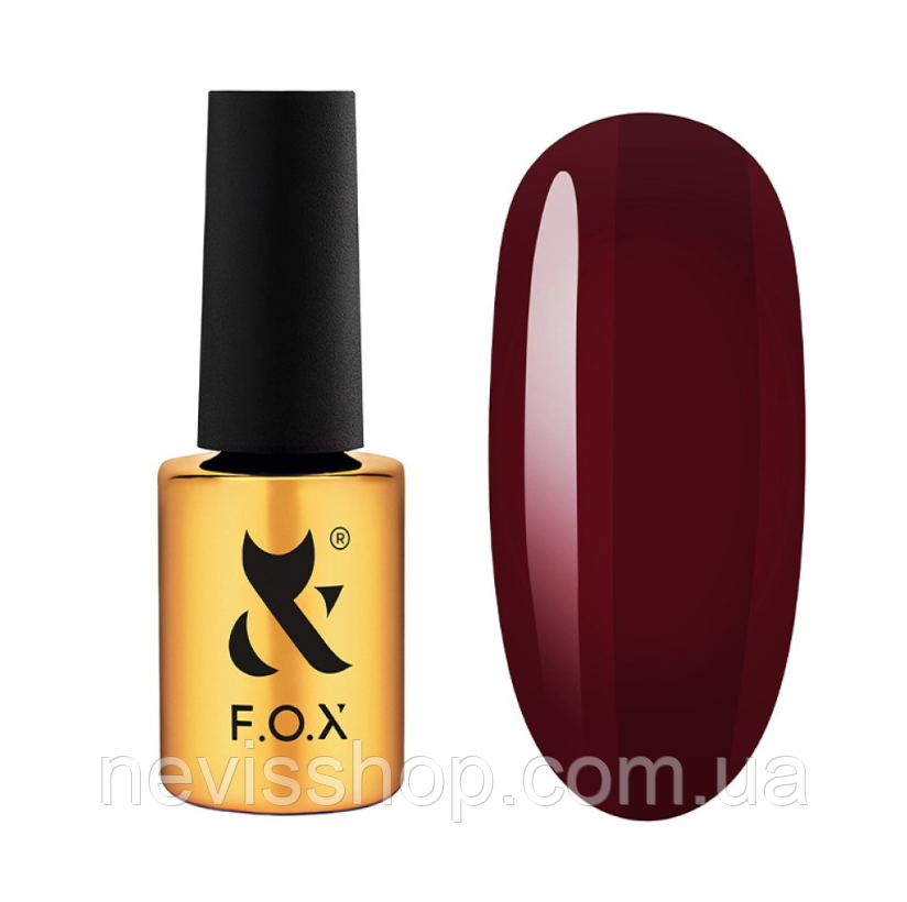 Гель-лак F.O.X Lipstick Collection 010 Wine Passion темно-бордовий 7 м