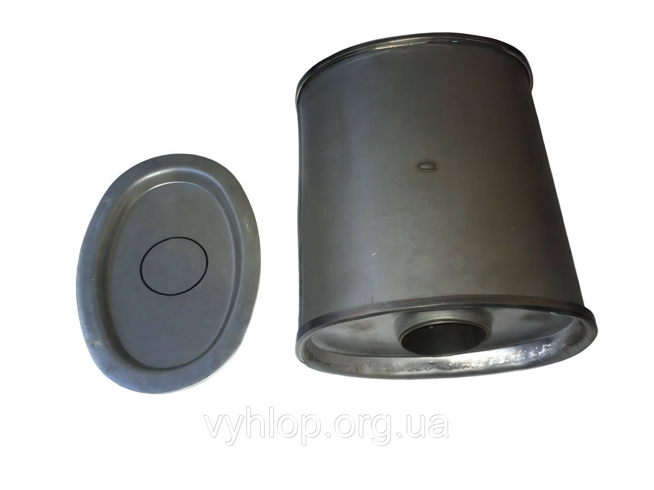 Резонатор універсальний плоский D. 303/50 (Довжина 350мм, ширина 170мм, висота 100 мм, діаметр входу 50мм)