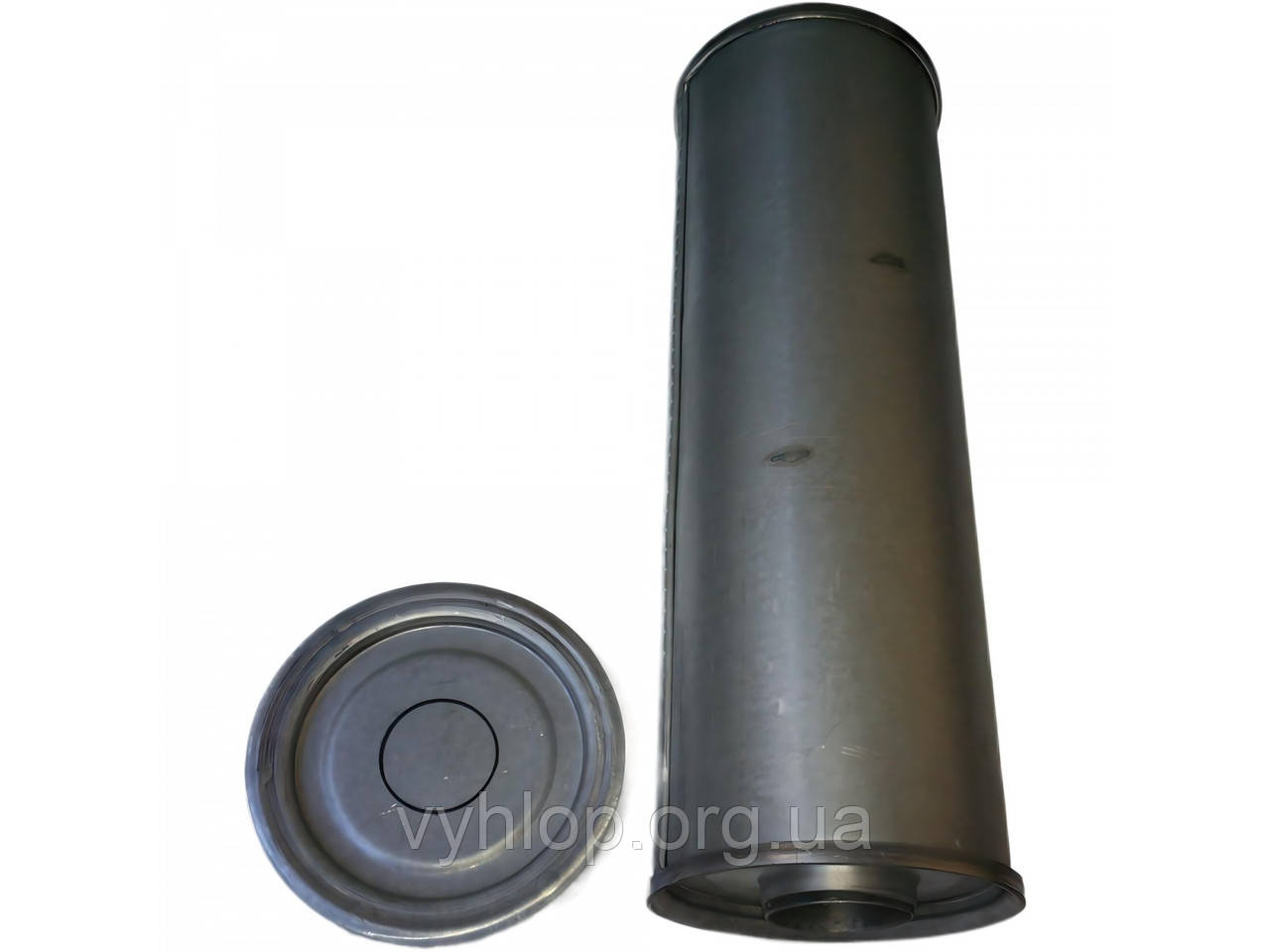 Резонатор універсальний круглий D. 324/45 (Довжина 400мм, діаметр корпусу 130мм, діаметр входу 45мм)