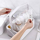 Органайзер для косметики 2 секции (розовий) YM206 Single Drawer | Косметический органайзер, фото 6