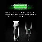 Акумуляторна перукарня машинка для стриження волосся й бороди VGR V030 п'ятьма насадками UKG, фото 5