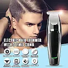 Акумуляторна перукарня машинка для стриження волосся й бороди VGR V030 п'ятьма насадками UKG, фото 8