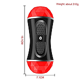 Мастурбатор штучна вагіна-рот, силіконова вагіна стимулятор члена, чоловіча іграшка для мастурбації, інтимні і, фото 3