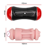 Мастурбатор штучна вагіна-рот, силіконова вагіна стимулятор члена, чоловіча іграшка для мастурбації, інтимні і, фото 7